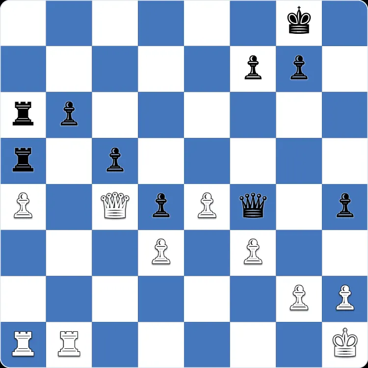Polish Opening: the position just before 29.Rb5, the move that turned Anton Shuravin's own game