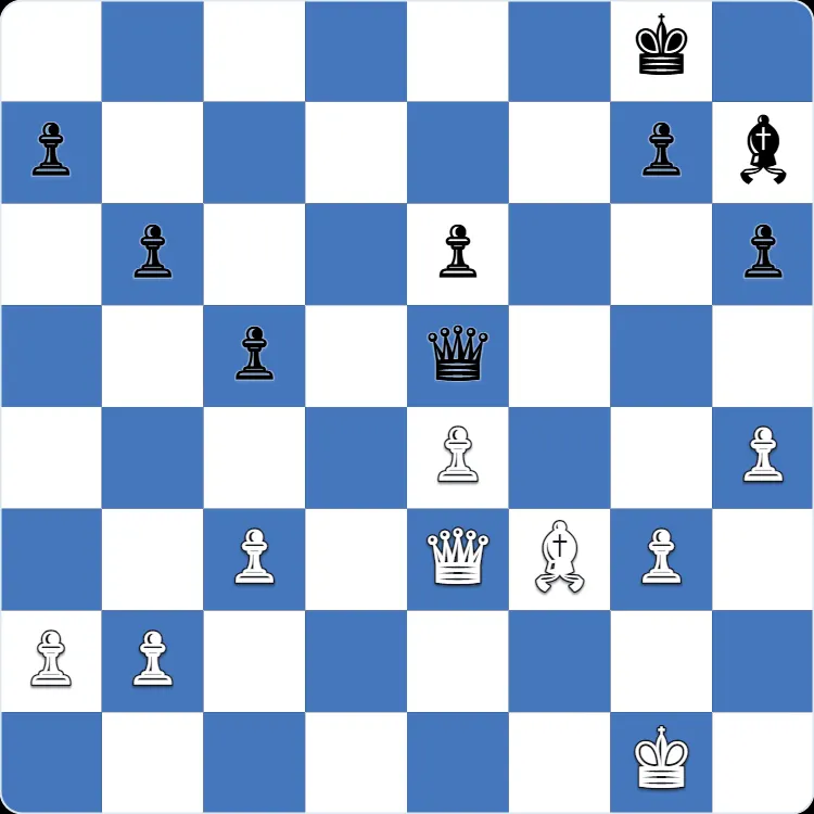 Saragossa Opening: the position just before 25...g6, the move that turned Anton Shuravin's own game