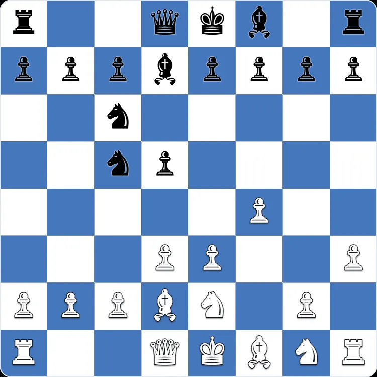 Van Geet Opening: the position just before 8.Bc3, the move that turned Anton Shuravin's own game