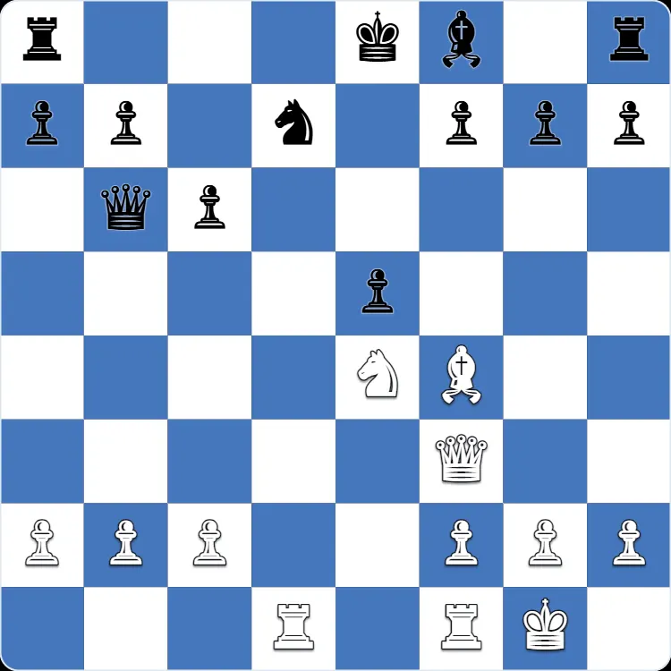 Caro-Kann Defense: the position just before 12.Bd2, the move that turned Anton Shuravin's own game