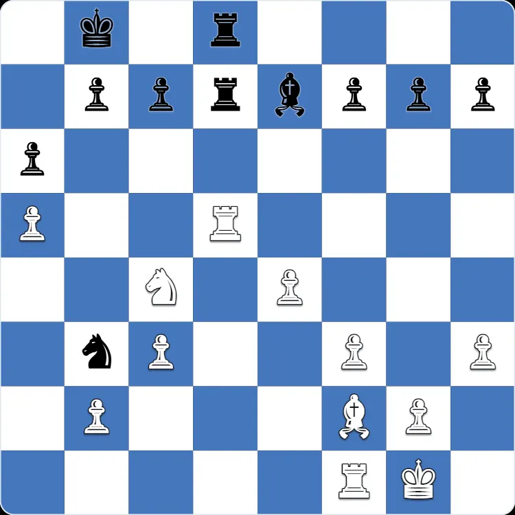 Ruy Lopez: the position just before 24...f6, the move that turned Anton Shuravin's own game