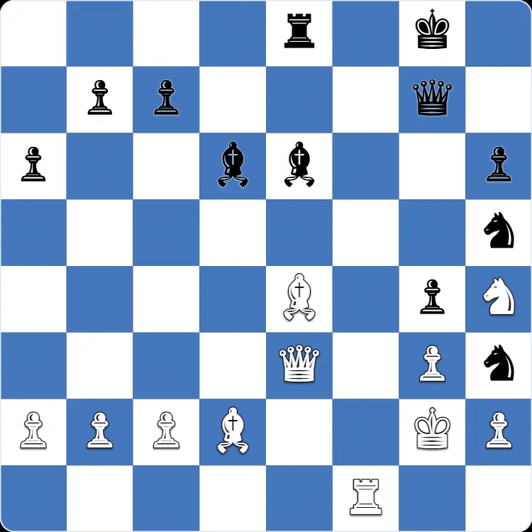 Alapin Sicilian: the position just before 24.Qxh6, the move that turned Anton Shuravin's own game