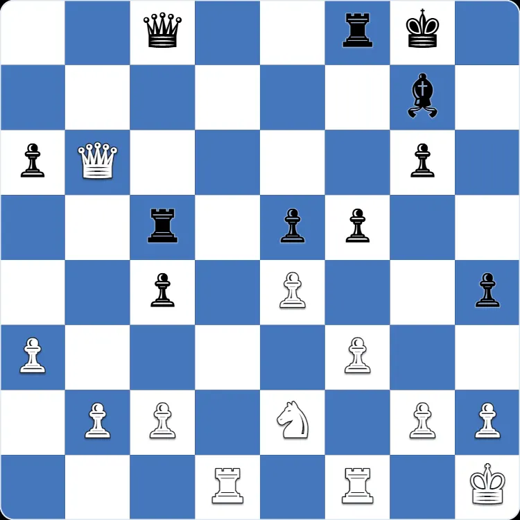 Sicilian Defense: the position just before 27.Rd6, the move that turned Anton Shuravin's own game