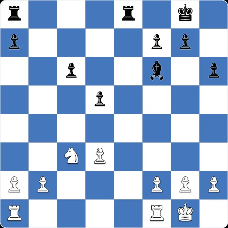 Taimanov Sicilian Defense: the position just before 19.Rfe1, the move that turned Anton Shuravin's own game