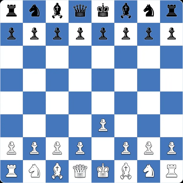 The starting position of the Van't Kruijs Opening, after 1.e3