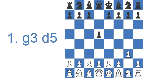 King's Fianchetto Opening - d5 variation