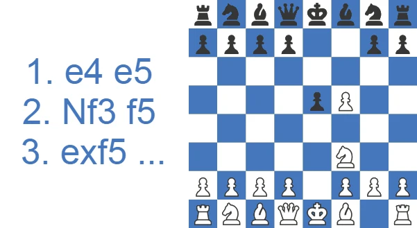 Latvian Gambit Accepted 3.exf5