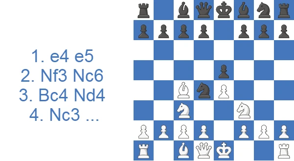 Blackburne-Shilling Gambit - 4. Nc3