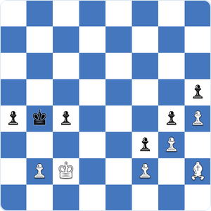 Posición con un alfil limitado, para practicar estrategia