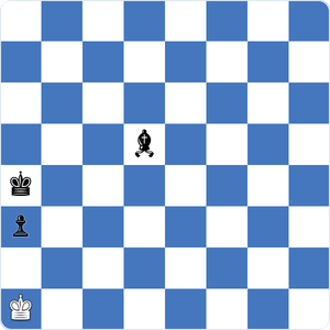 king blocks pawn promotion