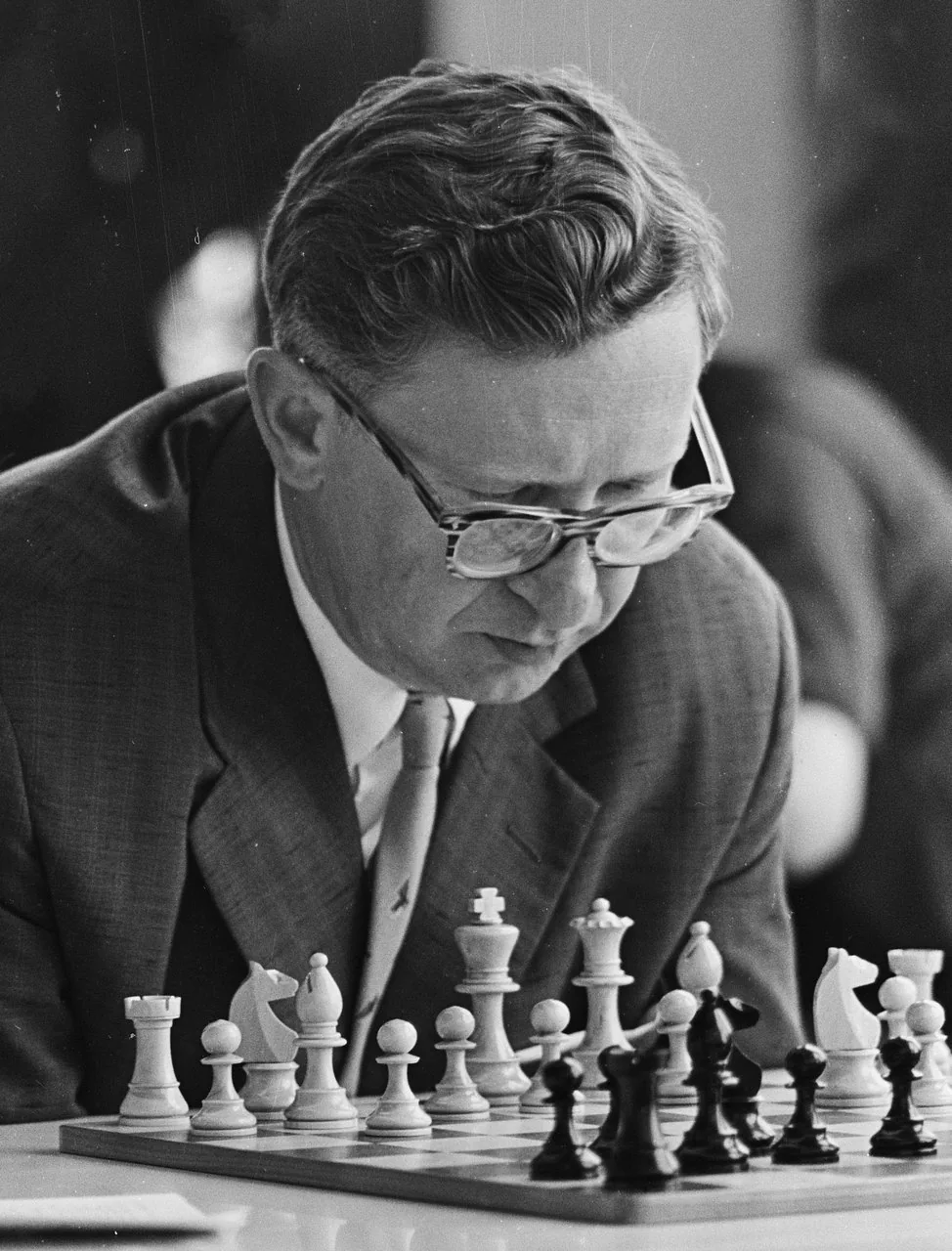 Vasily Smyslov during a chess event in 1964