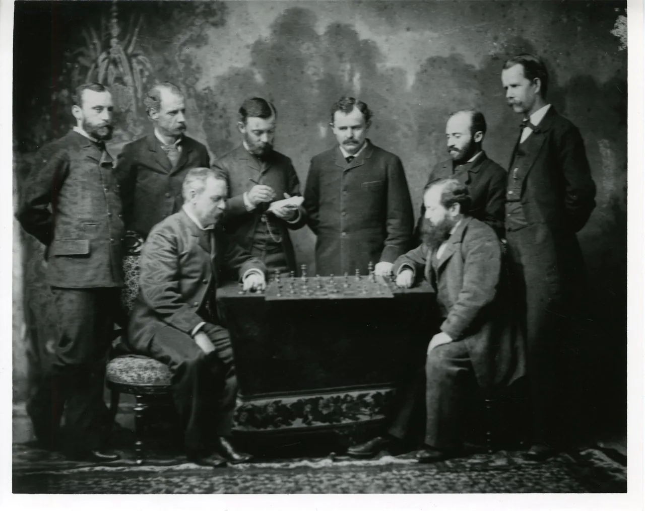 Wilhelm Steinitz with New Orleans chess players
