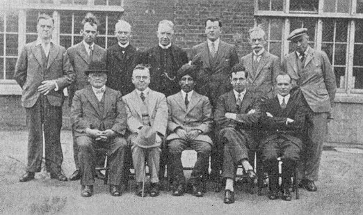 Sultan Khan seated at center with the 1929 British Championship group