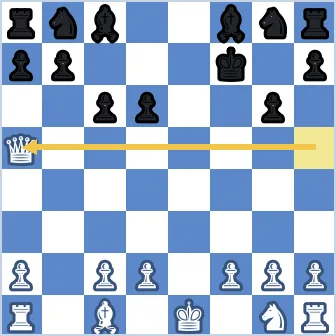 Final position after 10.Qxa5. The White queen sits on a5 having just captured the Black queen. The Black king is exposed on f7 with pawns on g6, e7 traded away (Black pawn now on d6 from ...exd6), and Black is down a queen for two minor pieces. White's pieces (rook a1, bishop c1, king e1, knight g1, rook h1, plus pawns a2, c2, d2, f2, g2, h2) are mostly on their starting squares, while Black has lost the queen and is structurally wrecked.